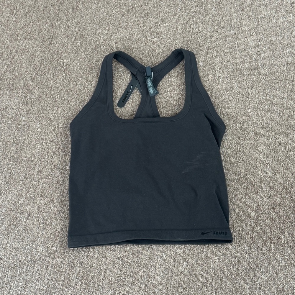 Nike x SKIMS Vintage Seamless Racerback Tank Obsidian Black XL TP-TNK-5160W